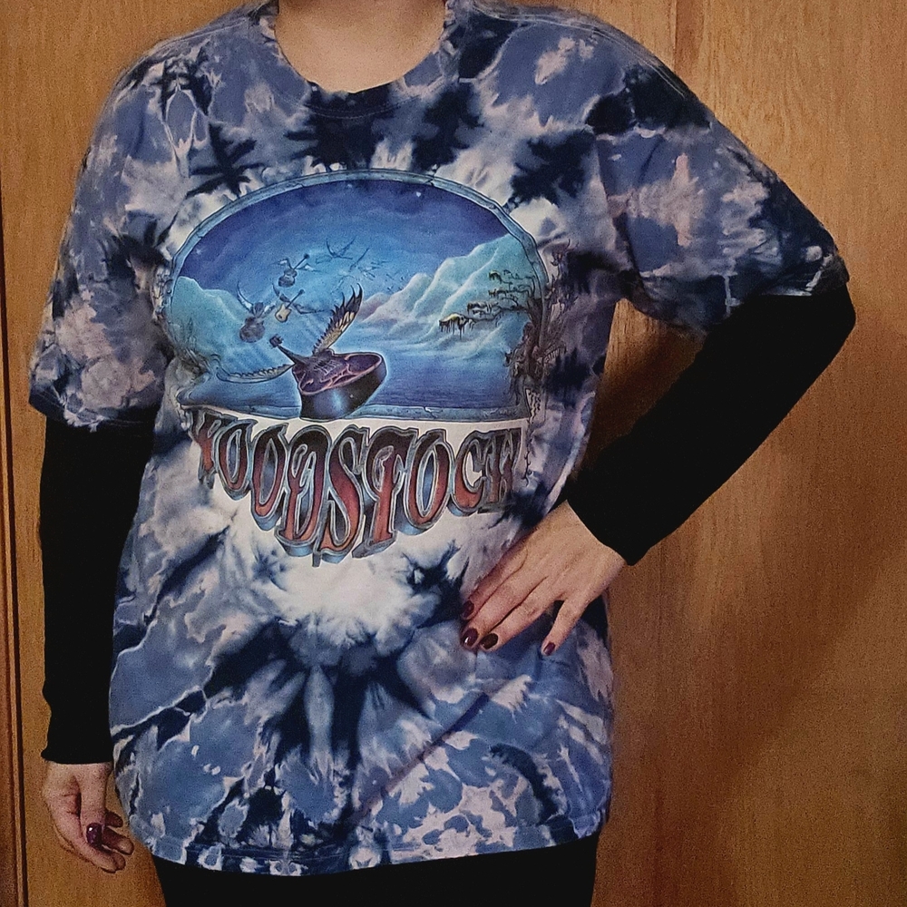 Anvil Blue and Pink Tie-Dye T-Shirt